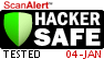 HACKER SAFE certified sites prevent over 99% of hacker crime.